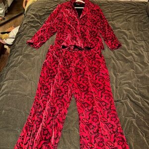 For Love and Lemons Velour pant suit
